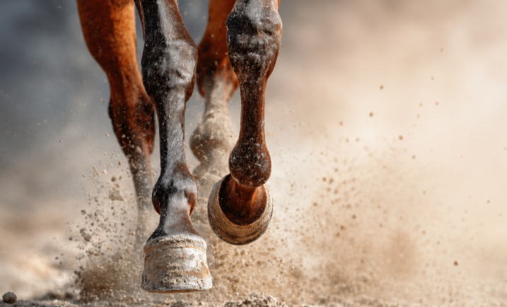 Revisión y cuidado de las extremidades de un caballo
